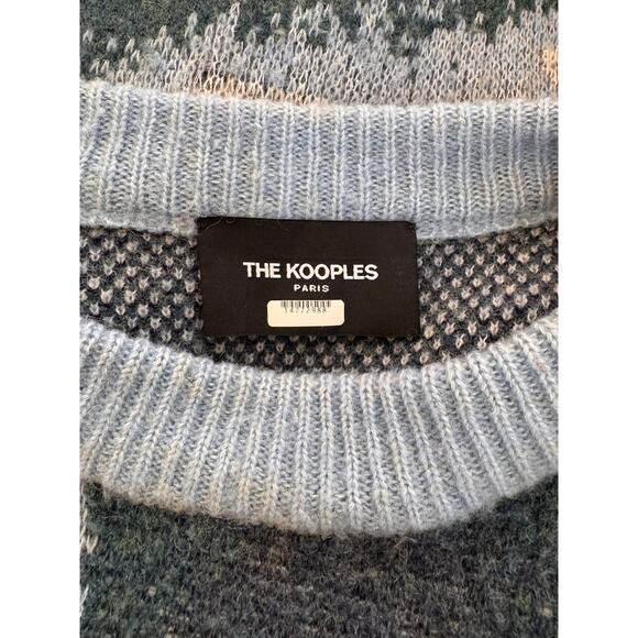 THE KOOPLES X RTR Blue Colorblock Knit Pullover Sweater Size S - Picture 8 of 9